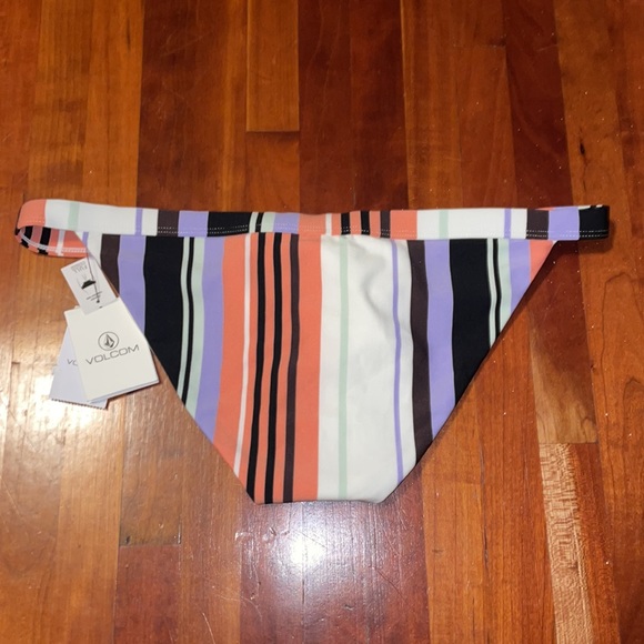 Volcom Stripe Tease Hipster Bikini Bottoms SZ S NWT - Picture 4 of 5